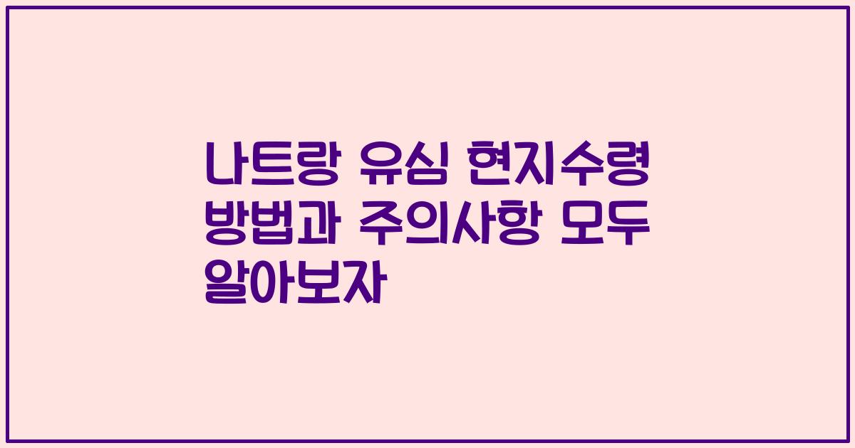 나트랑 유심 현지수령 방법과 주의사항 모두 알아보자